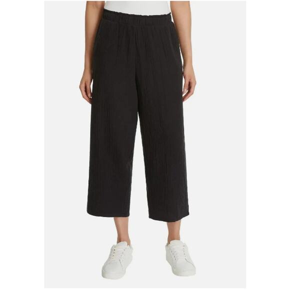 Jessica Simpson NWT Size XL Black Cropped Gauze Pull-On Elastic Waist Pants - Picture 1 of 8